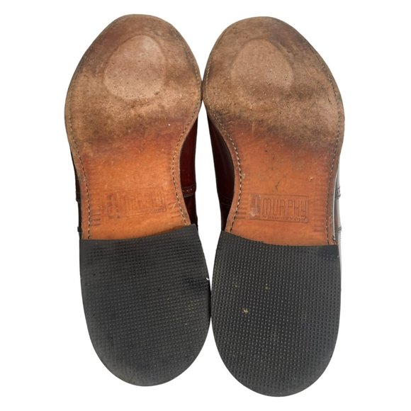 J. Murphy By Johnston & Murphy Men's Brown Leather Wingtip Oxfords Size 8.5M EUC - Picture 7 of 10